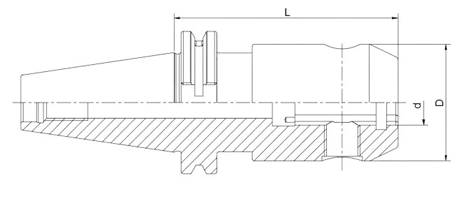 Specifica della tacca del fischietto del supporto del mulino di estremità DIN 69871
