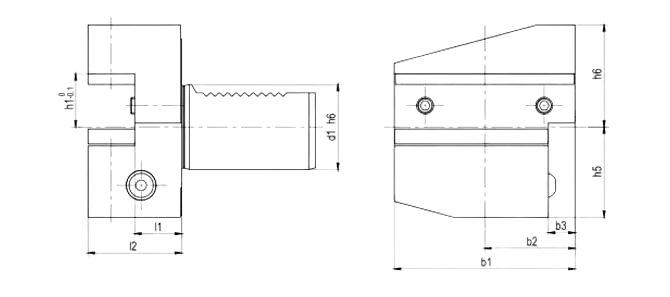 Specifica del supporto radiale forma B3 invertito destro, corto
