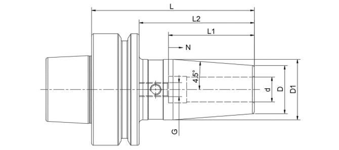 Specifica del mandrino termoretraibile HSK-F 4.5 °