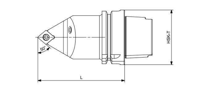 Specifica dello strumento di tornitura HSK-T SCMCN 50 °/80 °/50 °