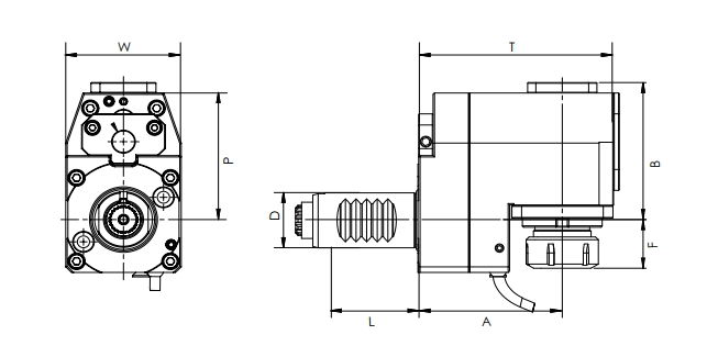 Specifica della testa di comando radiale VDI, OFFSET,DIN 5480