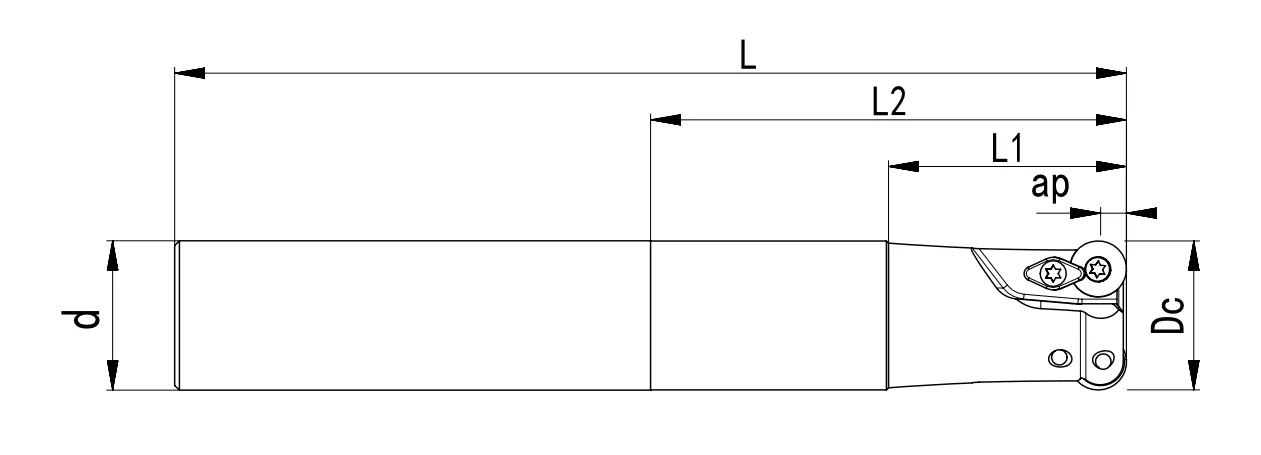 SPECIFICATION OF END MILLING CUTTER, ROUND INSERTS RP1204 - 翻译中...