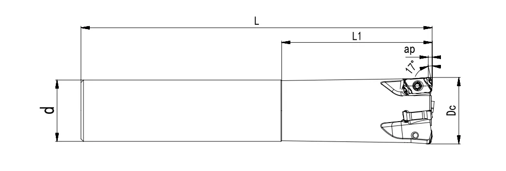 SPECIFICATION OF HIGH-FEED END MILLING CUTTER LN0303 - 翻译中...