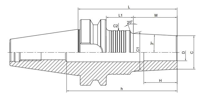 SPECIFICHE DEL MANDRINO RESTRINGIBILE BT 3° FORMA SOTTILE A