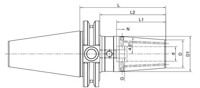 SPECIFICHE DEL MANDRINO CAT SHRINK FIT 4.5°, RAFFREDDANTE