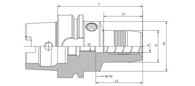 SPECIFICHE DEL MANDRINO IDRAULICO HSK-A, STANDARD