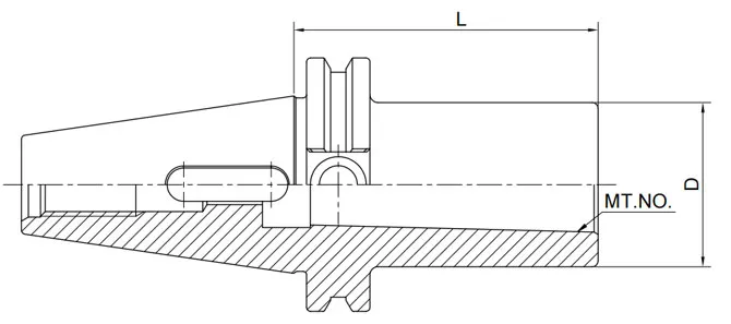 SPECIFICA DELL'ADATTATORE CONICO MORSE ANSI B5.50 CON LINGUETTA