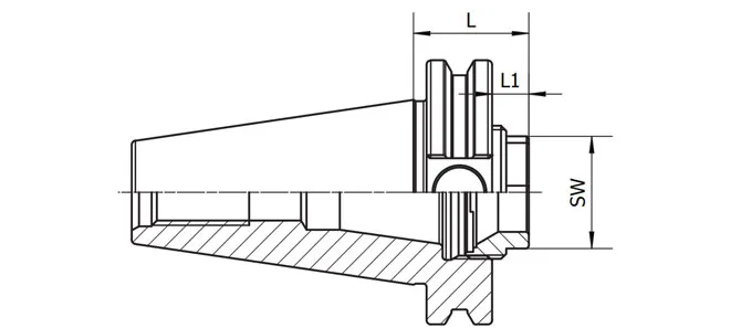 SPECIFICA DEL MANDRINO A PINZA ANSI B5.50 ER, CORTO