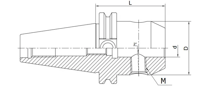 SPECIFICHE DEL PORTA FRESE DIN 69871 CON INTAGLIO A FISCHIO
