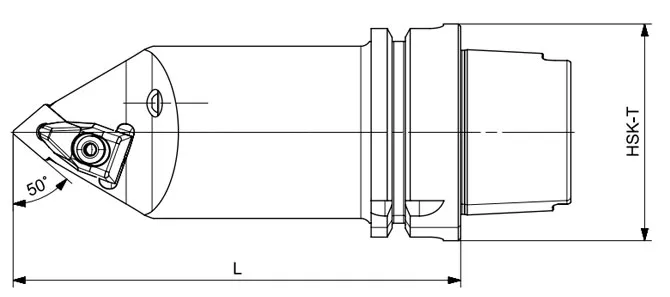 Specifiche dell'utensile di tornitura Hsk-T Dcmnn 50°/80°/50°