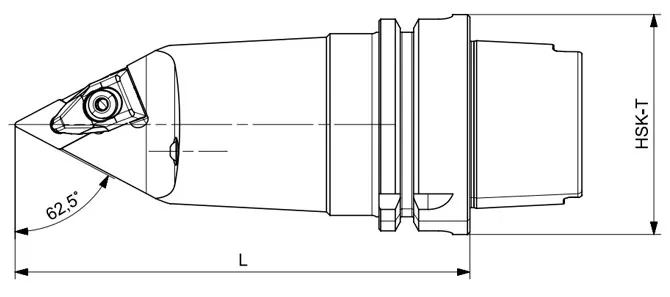 SPECIFICHE DELL'UTENSILE DI TORNITURA HSK-T DDNNN 62,5°/55°/62,5°