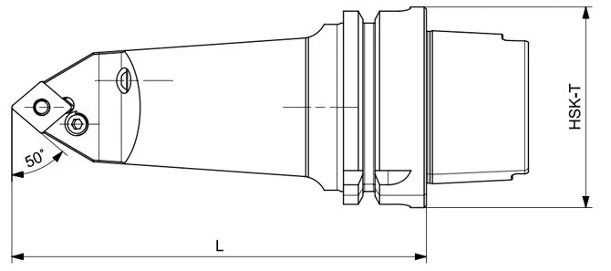 SPECIFICHE DELL'UTENSILE DI TORNITURA HSK-T PCMNN 50°/80°/50°