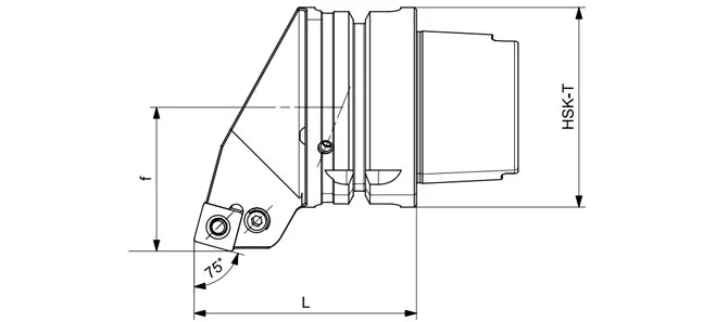 SPECIFICHE DELL'UTENSILE DI TORNITURA HSK-T PSBNR | PSBNL 90°/75°