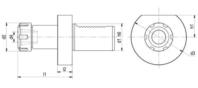 SPECIFICHE DEL MANDRINO A PINZA ER FORMA E4