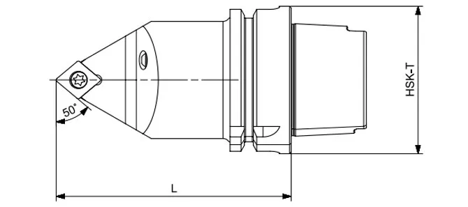 SPECIFICHE DELL'UTENSILE DI TORNITURA HSK-T SCMCN 50°/80°/50°