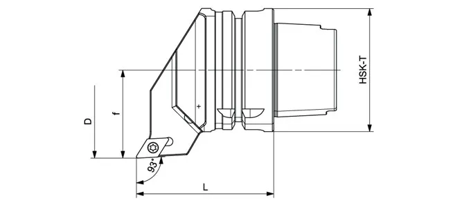 SPECIFICHE DELL'UTENSILE DI TORNITURA HSK-T SDJCR | SDJCL 93°/55°