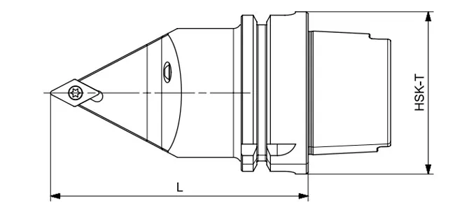 SPECIFICHE DELL'UTENSILE DI TORNITURA HSK-T SDNCN 62,5°/55°/62,5°