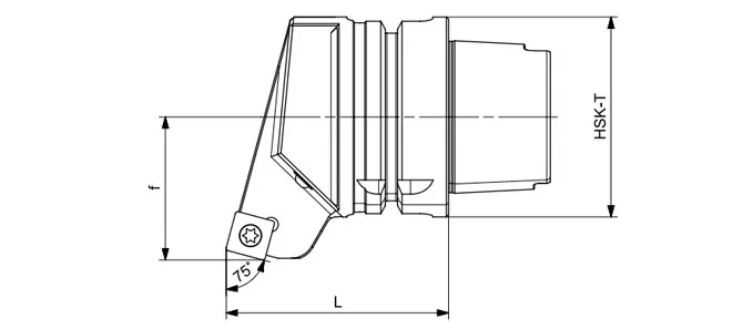 SPECIFICHE DELL'UTENSILE DI TORNITURA HSK-T SSBCR | SSBCL 75°/90°