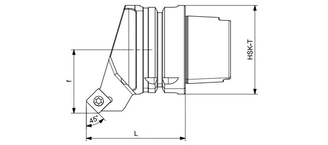 SPECIFICHE DELL'UTENSILE DI TORNITURA HSK-T SSSCR | SSSCL 45°/90°