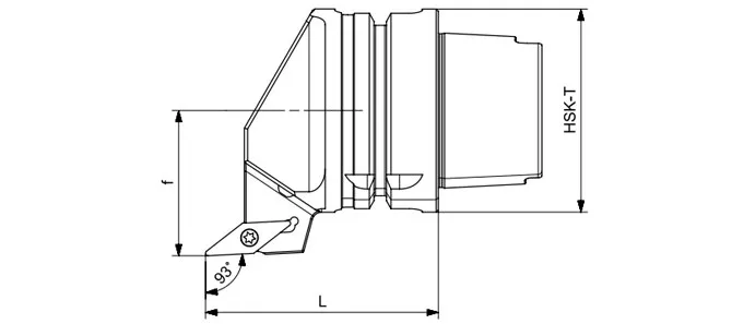 SPECIFICHE DELL'UTENSILE DI TORNITURA HSK-T SVJBR | SVJBL | SVJCR | SVJCL 93°/35°