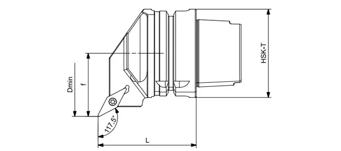 SPECIFICHE DELL'UTENSILE DI TORNITURA HSK-T SVPBR | SVPBL | SVPCR | SVPCL 117,5°/35°