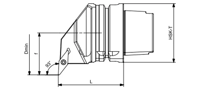 SPECIFICHE DELL'UTENSILE DI TORNITURA HSK-T SVUBR | SVUBL | SVUCR | SVUCL 93°/35°