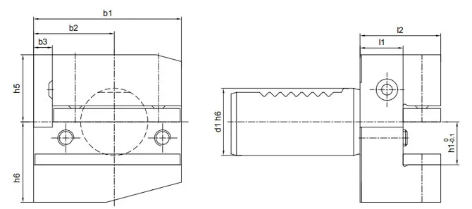 SPECIFICHE DEL PORTA RADIALE FORMA B2 SINISTRO, CORTO