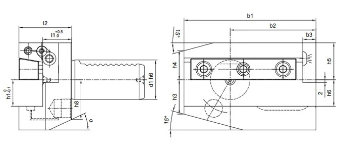 SPECIFICHE DEI PORTA-CUNEO RADIALI, LUNGHI, PER LIQUIDO DI RAFFREDDAMENTO B5AK