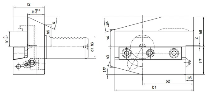 SPECIFICHE DEI PORTA-CUNEO RADIALI, LUNGHI, PER LIQUIDO DI RAFFREDDAMENTO B7AK