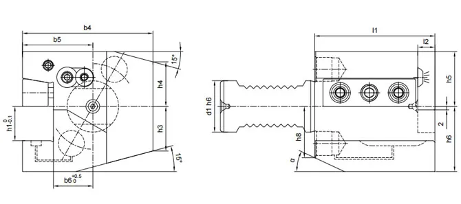 SPECIFICATION OF C2C3AK AXIAL, COOLANT, WEDGE CLAMPING HOLDERS - 翻译中...
