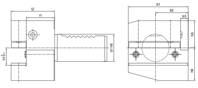 SPECIFICA DEL PORTA RADIALE FORMA B1 DESTRO, CORTO