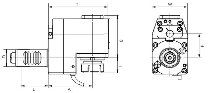 SPECIFICHE DELLA TESTA RADIALE VDI, OFFSET, DIN 5480