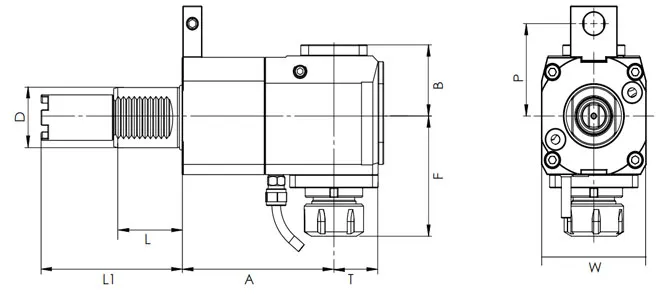 SPECIFICHE DELLA TESTA A AZIONAMENTO RADIALE VDI, HAAS A GRADINI